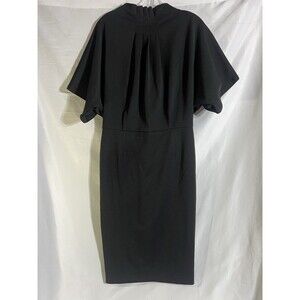 BURDULLY BRIT Dress Woman's XL Black Short Sleeve Casual Made in Italy